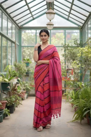 Prenium Multi Colour Mul Saree