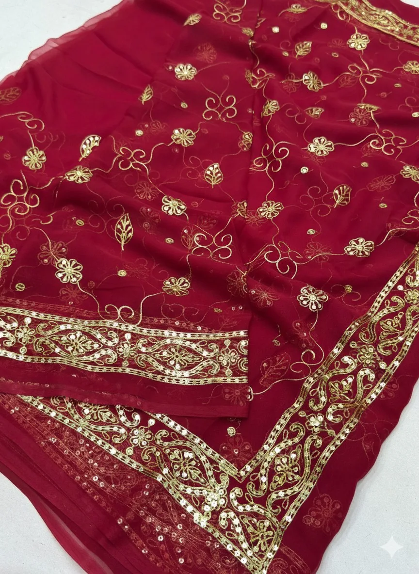 Golden Grace Mehroon Red - Image 2